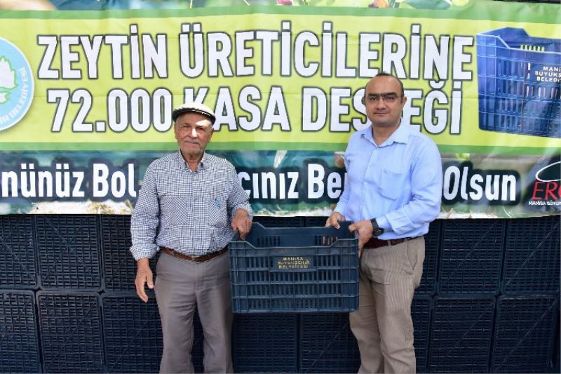 Manisa Gölmarmaralı üreticiler de zeytin kasalarına kavuştu