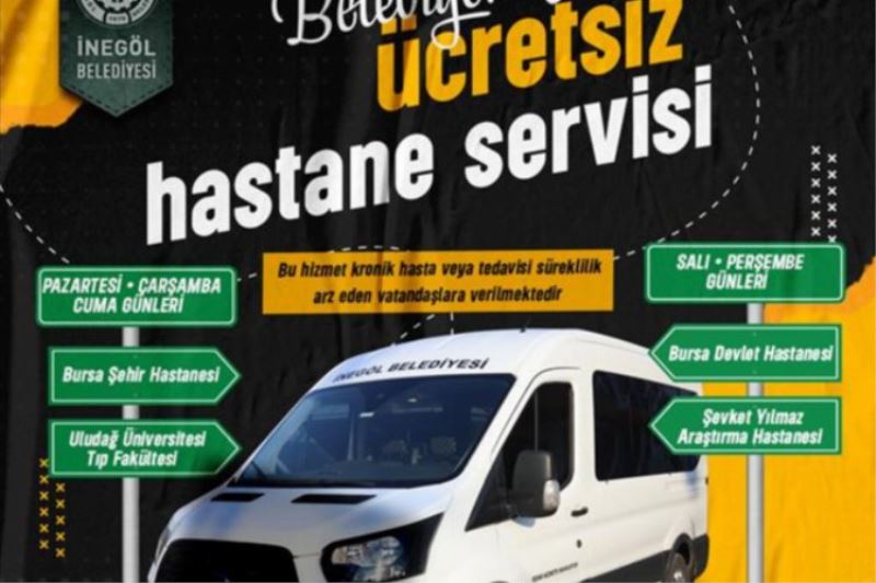 İnegöl Belediyesi’nden Bursa hastanelerine ücretsiz servis hizmeti