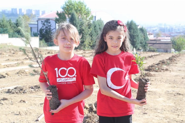 553 şehidimiz adına fidanları İzmit