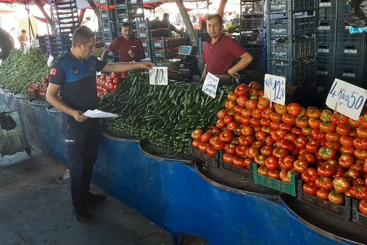 Kayseri Melikgazi zabıtasından pazar denetimi