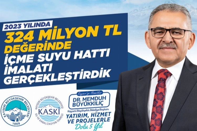 KASKİ’den daha kaliteli içme suyu için 324 milyon 943 bin TL’lik yatırım