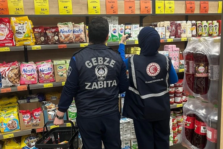 Gebze’de fiyat etiketleri denetlendi