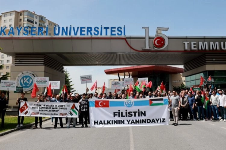 Kayseri Üniversitesi Filistin halkının yanında