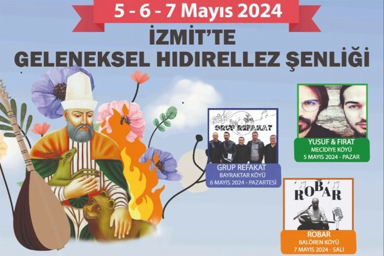 İzmit, Geleneksel Hıdırellez Şenlikleri ile baharı karşılıyor