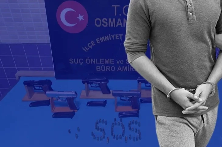 Bursa’da silah operasyonu! Ev değil cephanelik