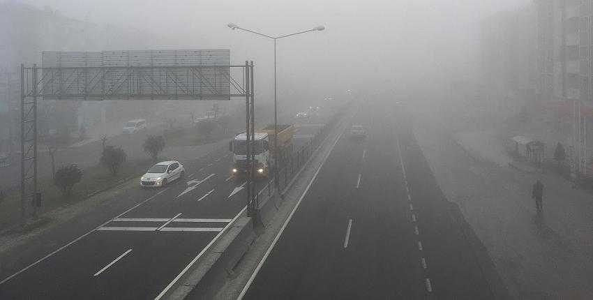 Yalova Bursa karayolunda yoğun sis