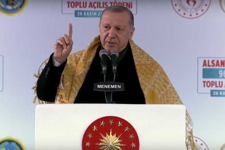 Cumhurbaşkanı Erdoğandan İzmirde faiz mesajı
