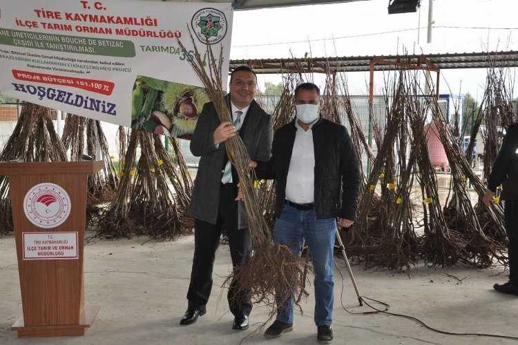 İzmirde Tireli kestane üreticilerine, Bouche ve Betizac çeşidi tanıtıldı 