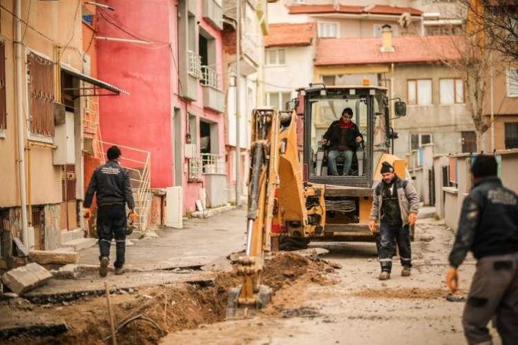 Kütahya Yoncalıda yeni kanalizasyon hattı çalışması 