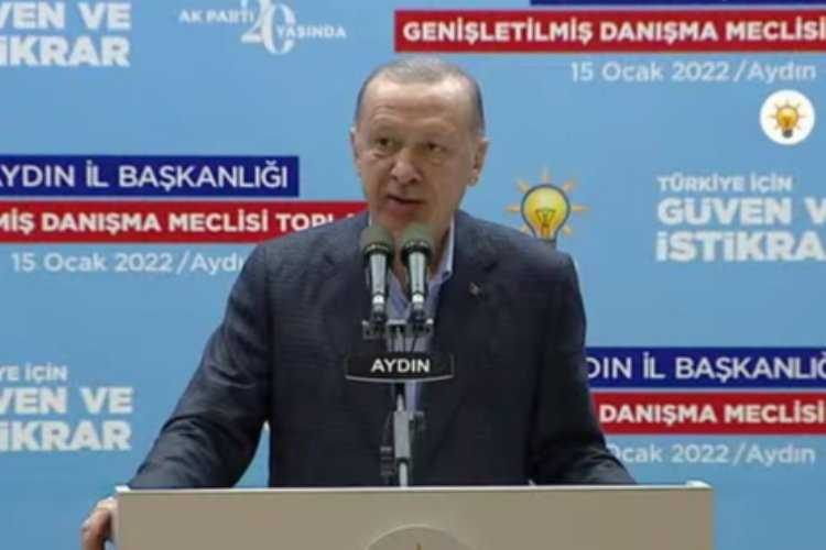 Cumhurbaşkanı Erdoğan Aydında partililere sesleniyor