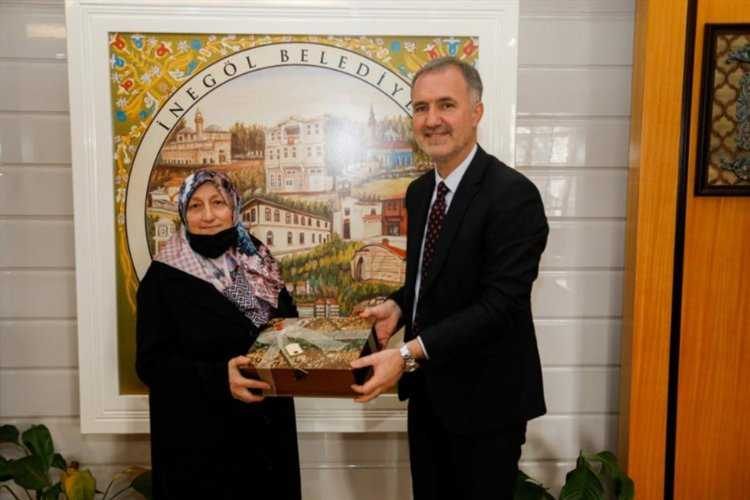 Başkan Taban İnegölün Adile Naşitini makamında ağırladı 