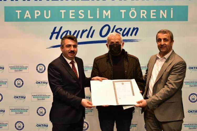 Bursa Yıldırımda Hamamlıkızık sakinleri tapularına kavuşuyor