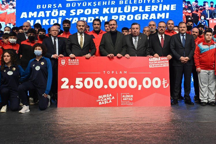 Bursa Büyükşehirden amatöre 2,5 milyon liralık maddi yardım