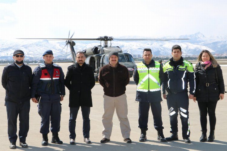 Afyon trafiği gökyüzünden denetlendi 