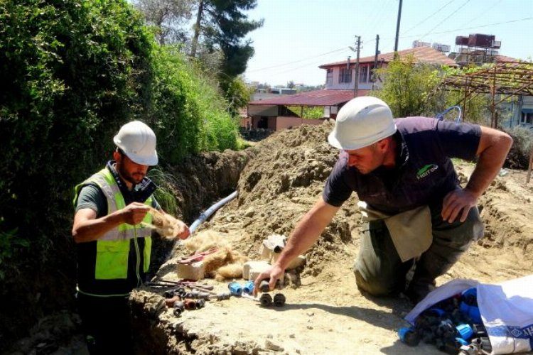 Hatay Antakya Günyazıda 30 yılık şebeke yenilendi 