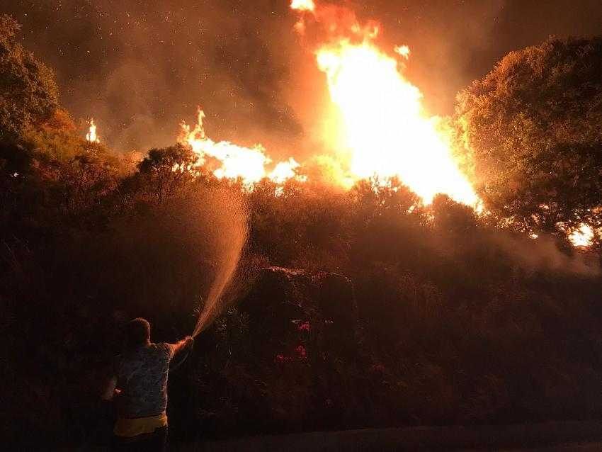 Antalya’nın Kaş ilçesinde orman yangını 