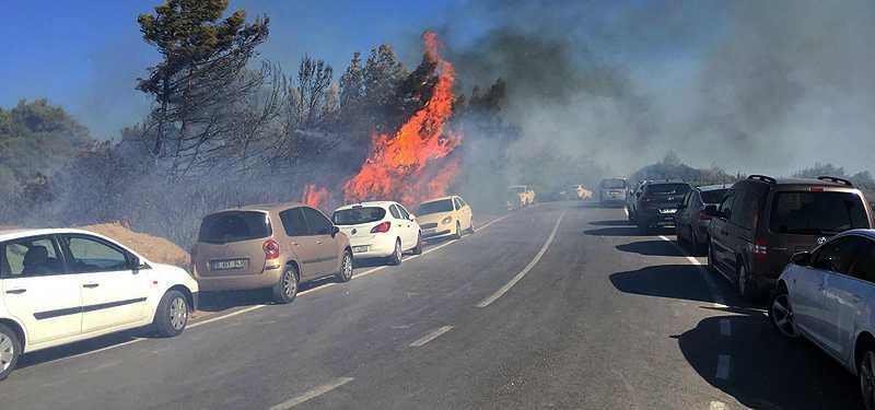 Yangın dehşeti: 58 araç alev alev yandı