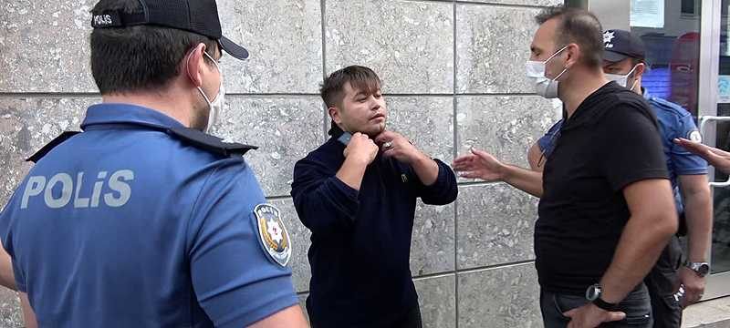 Maskesiz şahıstan polise tehdit: Sen zor kullan, görüşürüz