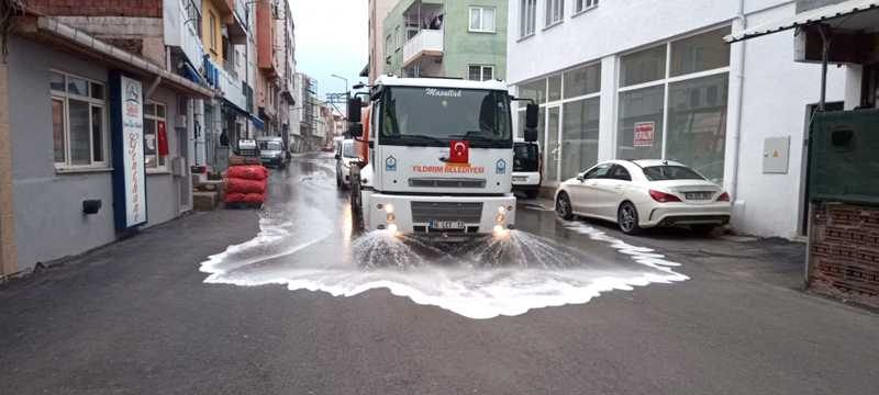 Yıldırım’da temizlik ve dezenfekte çalışmaları sürüyor