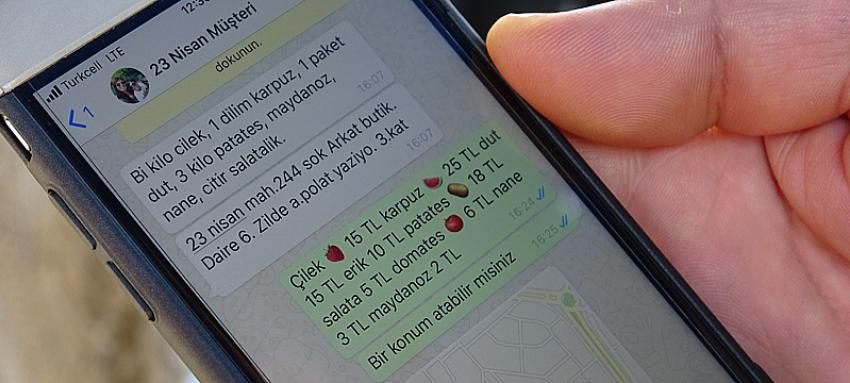 Bursalı pazarcı Whatsapp sipariş hattı kurdu