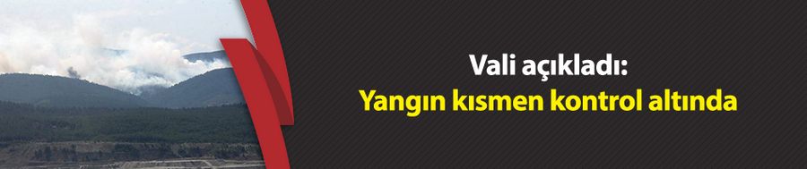 Vali açıkladı: Yangın kısmen kontrol altında